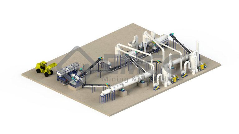 Disc granulation production line model diagram